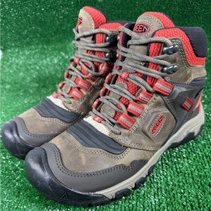 KEEN Ridge Flex Mid Waterproof Hiking Boots Men’s 7 Brown